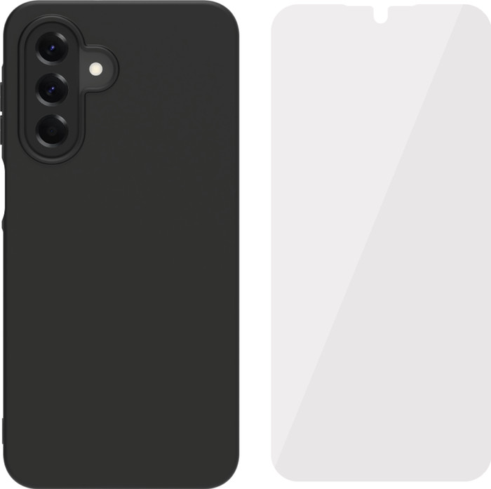 BlueBuilt Samsung Galaxy A17 Back Cover Black + BlueBuilt Screen Protector Glass Main Image