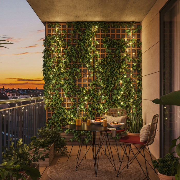 WiZ Slimme Lichtslinger - 20 meter - 160 LED product in gebruik