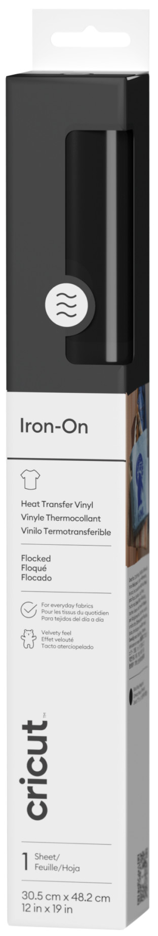 Cricut Flocked Iron-On Black 30.5x48.3cm Main Image