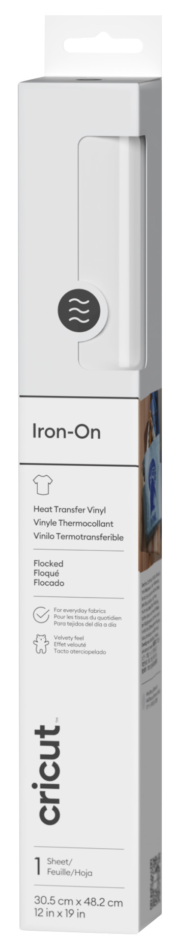 Cricut Flocked Iron-On White 30.5x48.3cm Main Image