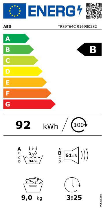 AEG TR89T64C AbsoluteCare energielabel