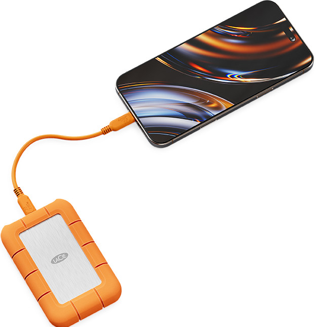 LaCie Rugged SSD4 1TB product in gebruik