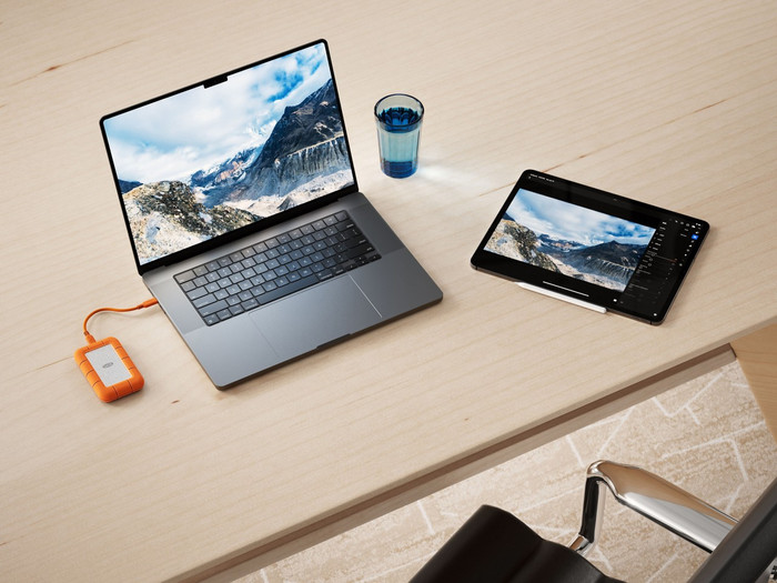 LaCie Rugged SSD4 1TB product in gebruik