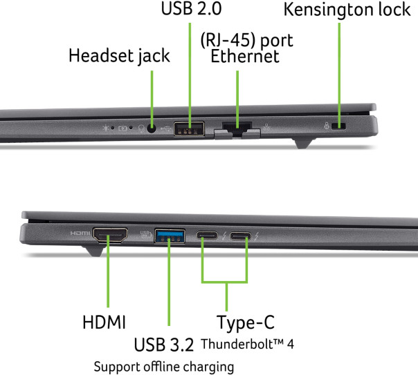 Acer TravelMate X4 14 AI TMX414-51-TCO-76V3 QWERTY detail