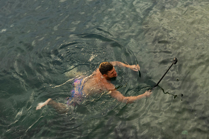 GoPro Floating Extension Pole product in use