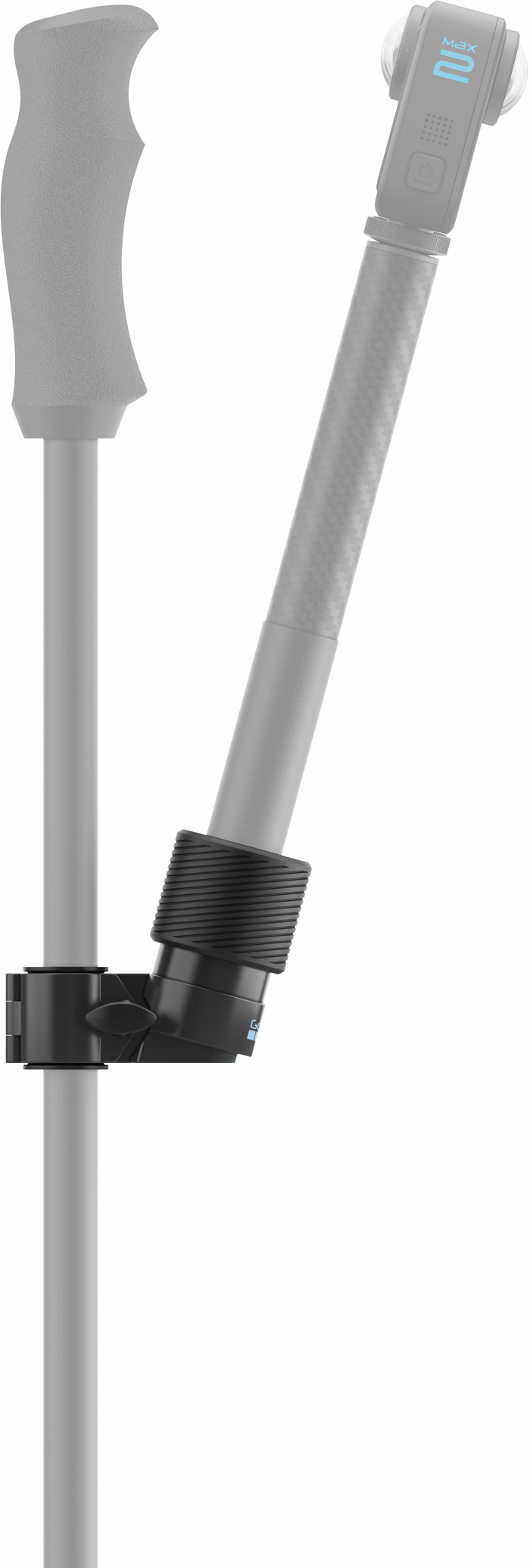 GoPro Ski Pole Mount product in gebruik