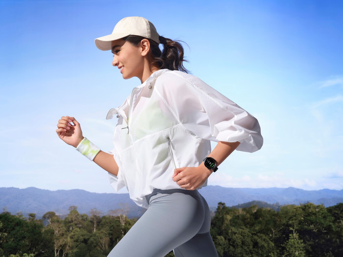 OPPO Watch X2 mini 44 mm Zwart product in gebruik