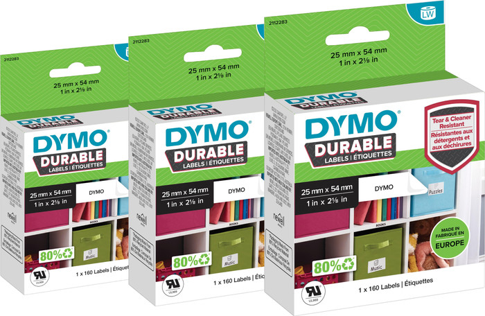 DYMO Duurzame LabelWriter Etiket 25x54mm 160 stuks 3-pack Main Image