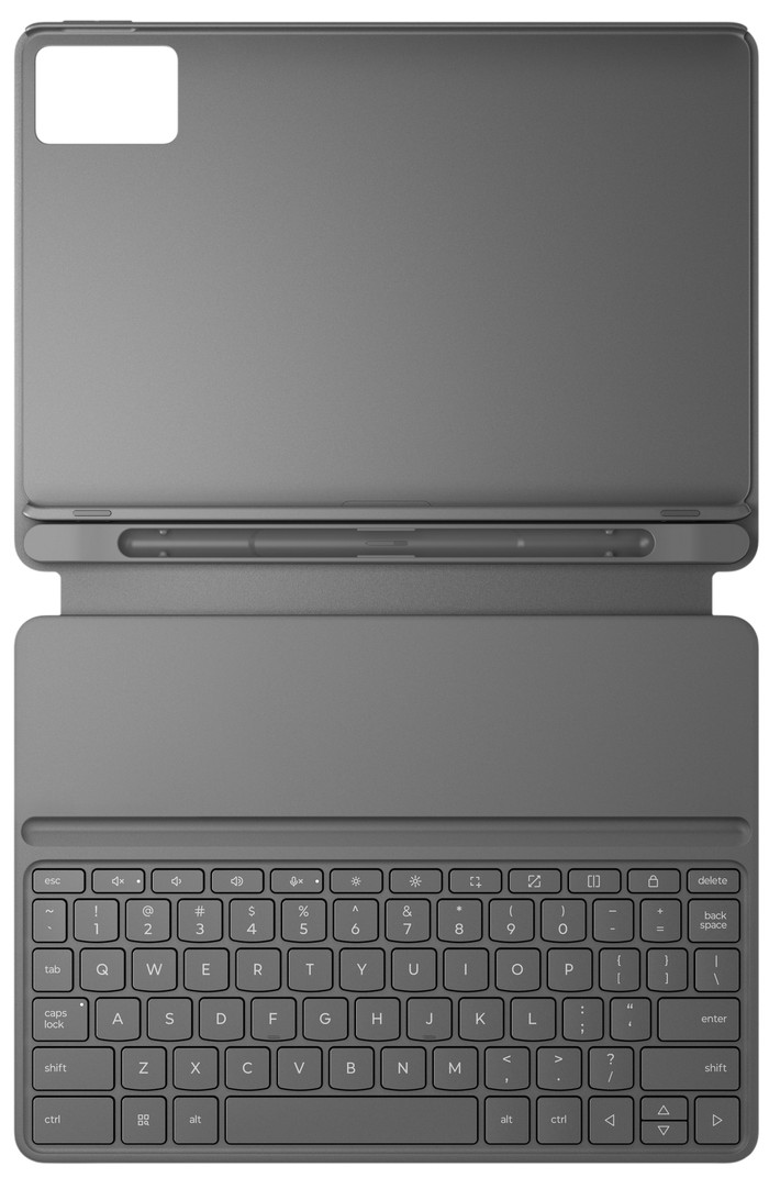 Lenovo Idea Tab Toetsenbord Hoes QWERTY Grijs achterkant