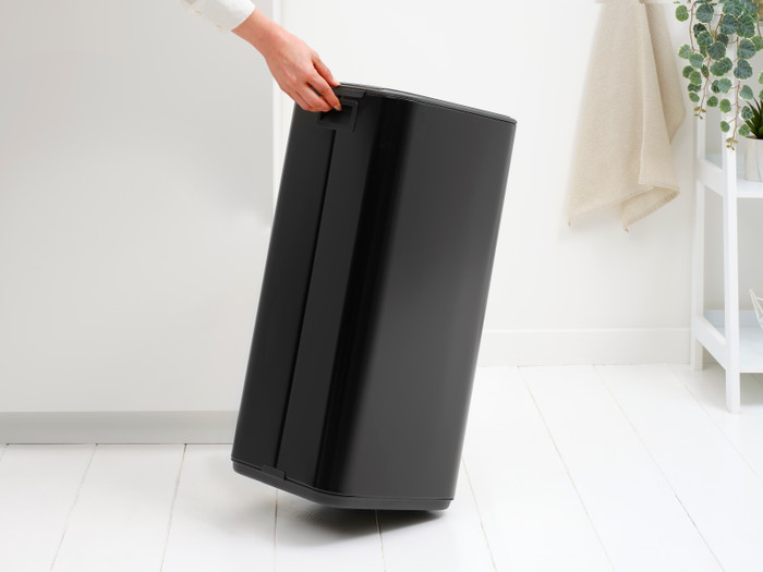 Brabantia Bo Pedal Bin 30L Matte Black product in use
