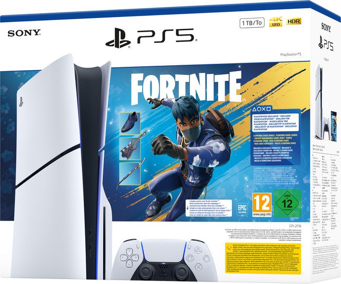 PlayStation 5 Slim Disc Edition - Fortnite Flowering Chaos bundel verpakking