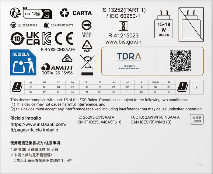 Insta360 X4 Air Standard Bundle Zwart verpakking