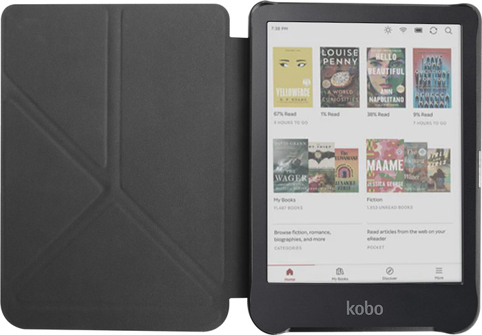 BlueBuilt Kobo Clara BW / Colour Book Case Zwart voorkant