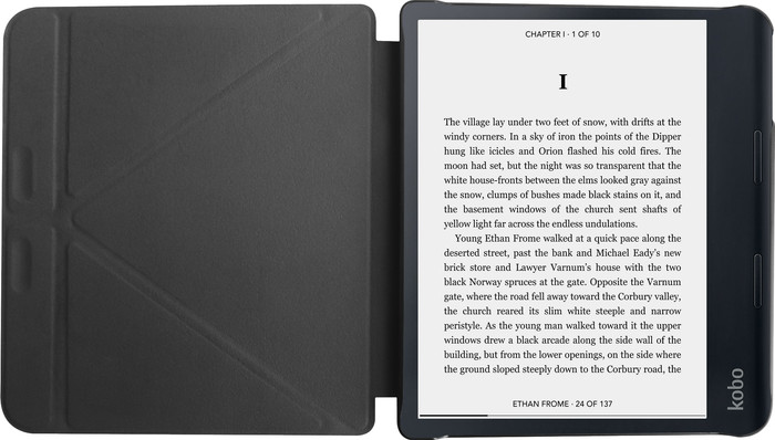 BlueBuilt Kobo Libra Colour Book Case Zwart voorkant