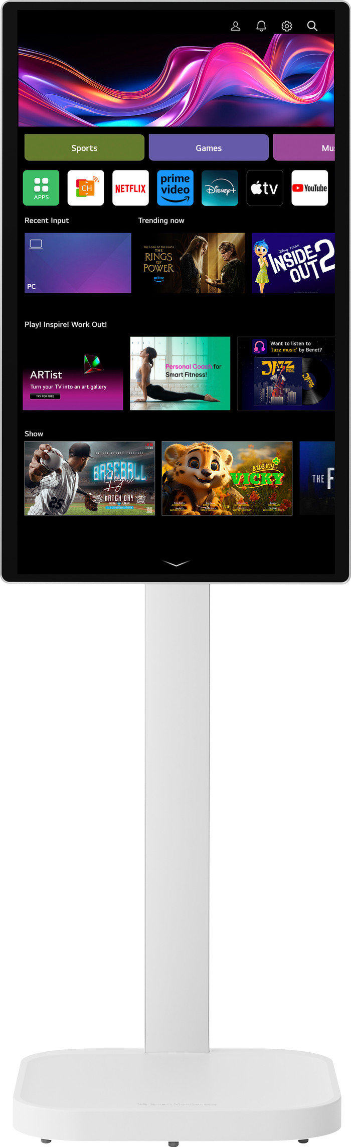 LG Smart 32U889SA-W voorkant