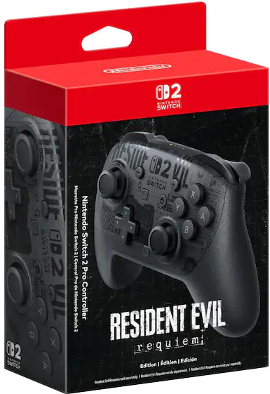 Nintendo Switch 2 Pro Controller Resident Evil Requiem Edition verpakking
