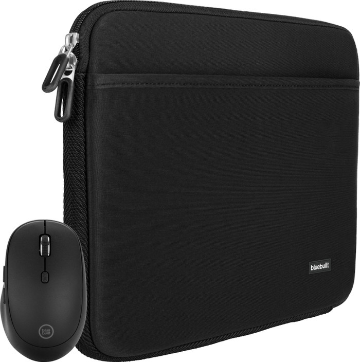 BlueBuilt Laptop Sleeve 37cm 15-16 inches S Black + Tradendum Mouse Main Image