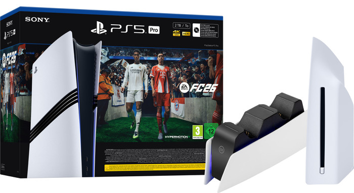 PlayStation 5 Pro + Disc Drive + FC 26 + Charging Dock Main Image