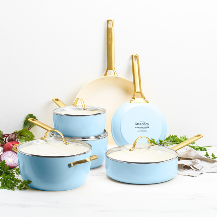 GreenPan Padova Reserve 20cm + 26cm Frying Pan Set Light Blue visual supplier