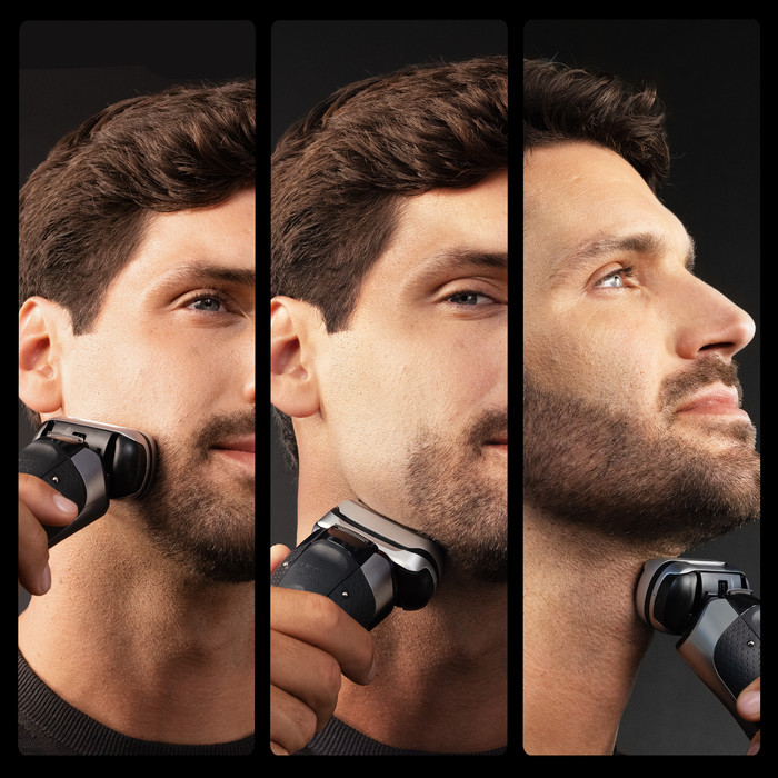 Braun Series 9 PRO+ 9675CC Grafiet product in gebruik