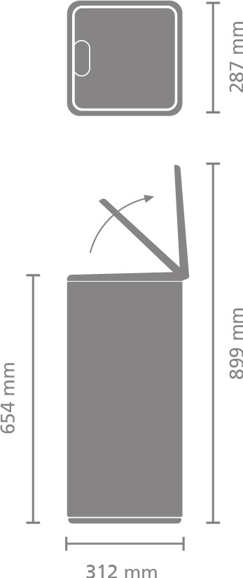 Brabantia Bo Touch Bin 30 Liter Matt Steel Fingerprint Proof visual leverancier