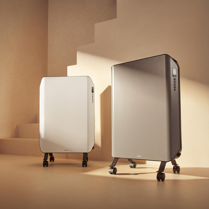 Duux Edge Olie Radiator 2000W Grijs product in gebruik