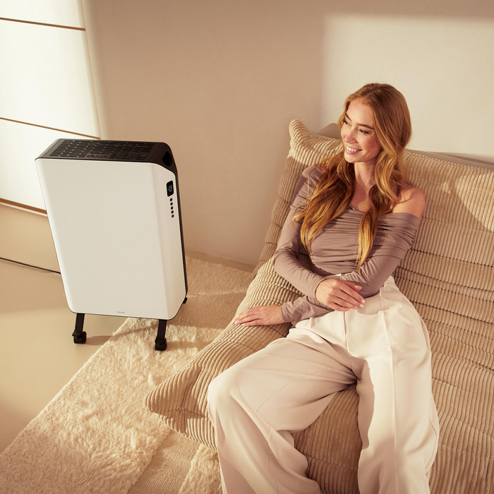 Duux Edge Olie Radiator 2000W Wit product in gebruik