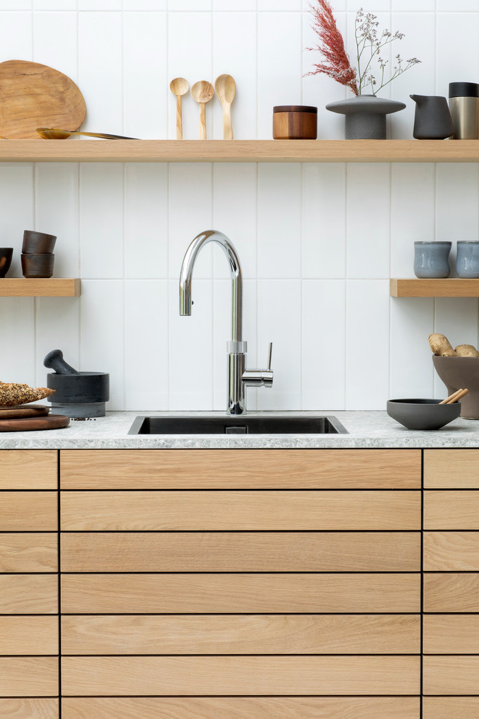 Quooker COMBI + Quooker Flex Round Chrome product in use