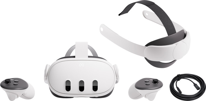 Meta Quest 3 512GB + BlueBuilt PC Link Cable + Elite Strap Main Image