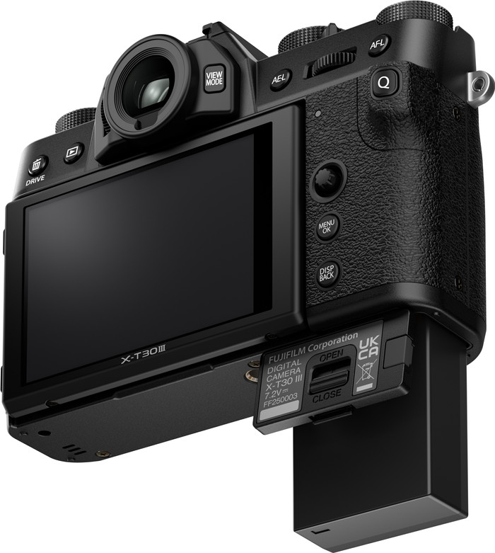 Fujifilm X-T30 III Zwart achterkant