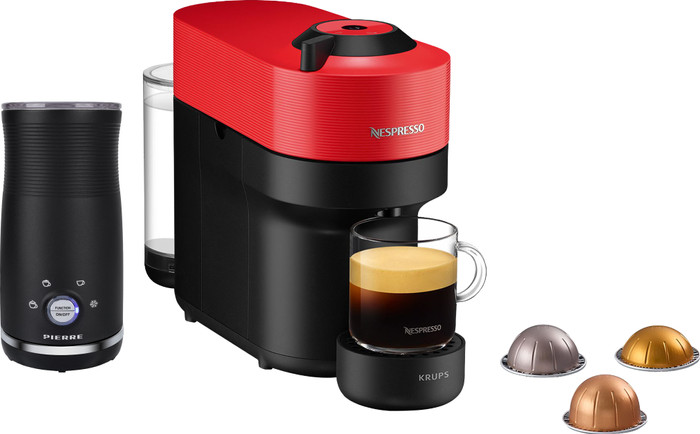 Krups Nespresso Vertuo Pop XN9205 Spicy Red + Pierre Melkopschuimer Main Image