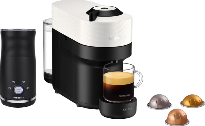 Krups Nespresso Vertuo Pop XN9201 Coconut White + Pierre Melkopschuimer Main Image