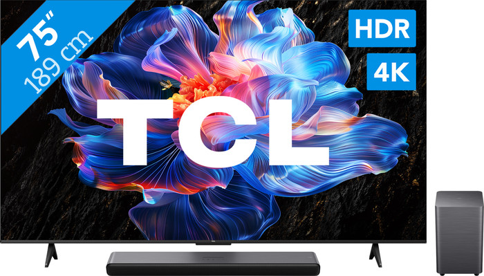 TCL 75" Led P61K 4K (2025) + TCL S55H 2.1 Soundbar Main Image