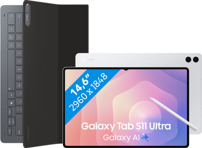 Samsung Galaxy Tab S11 Ultra 14.6 inches 512GB WiFi Silver + Keyboard Cover QWERTY Main Image