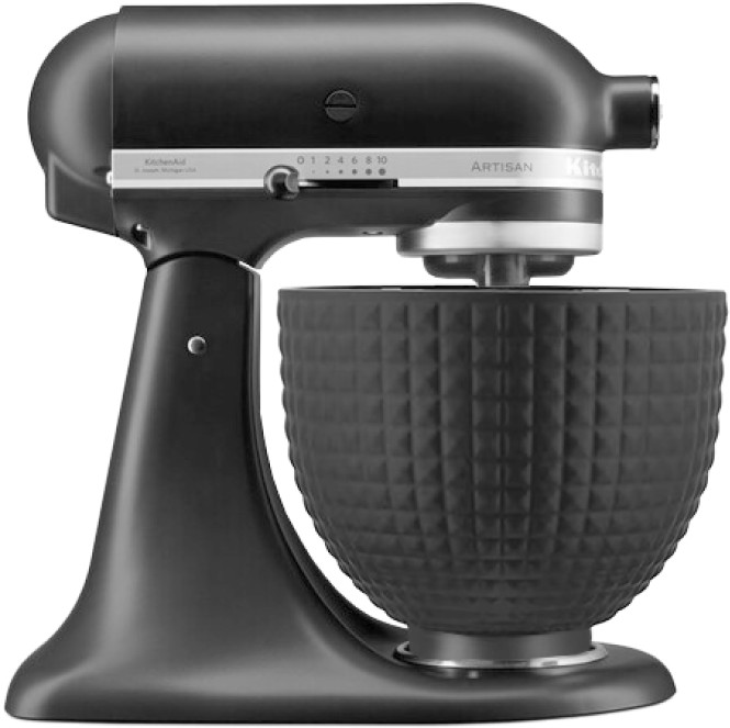 KitchenAid Artisan Mixer 5KSM125EBM Matte Black + Design Mixing Bowl Black Main Image