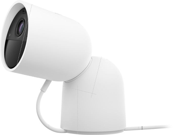 Philips Hue Secure 2K Desktop Camera Wit rechterkant