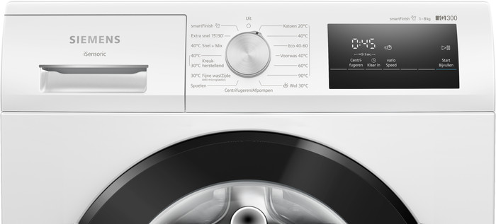 Siemens WM14N07CNL smartFinish detail