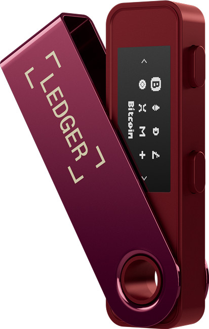 Ledger Nano S Plus Crimson Magenta voorkant