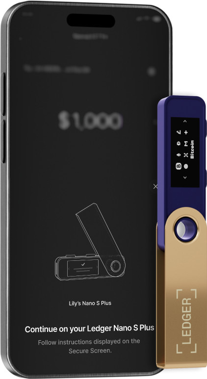 Ledger Nano S Plus Ferro Fuchsia voorkant