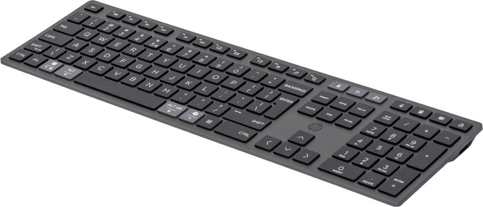 HP 720 Dual-Mode Wireless Keyboard Black QWERTY right side