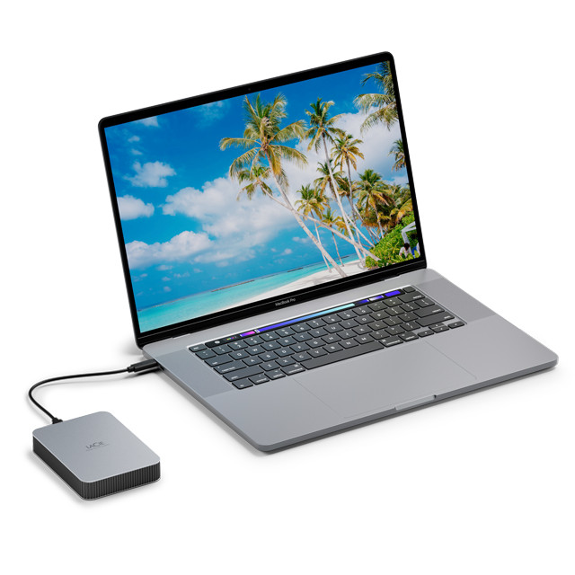 LaCie Mobile Drive 4TB product in use