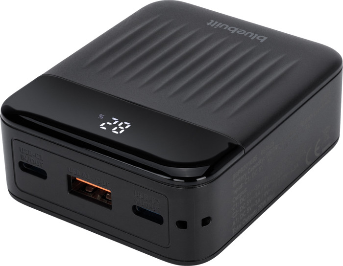BlueBuilt Power Bank 10,000mAh with Fast Charging Black Main Image
