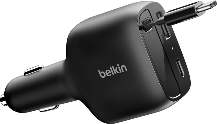 Belkin Power Delivery and Quick Charge Car Charger with 2 USB Ports and USB-C Cable 75W Main Image