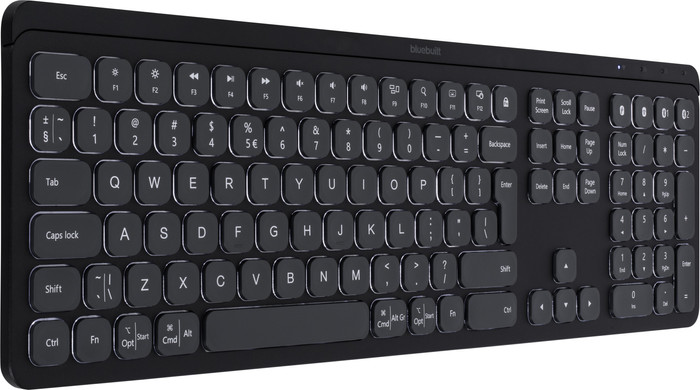 BlueBuilt Draadloze Bluetooth Toetsenbord en Muis Set Premium QWERTY linkerkant