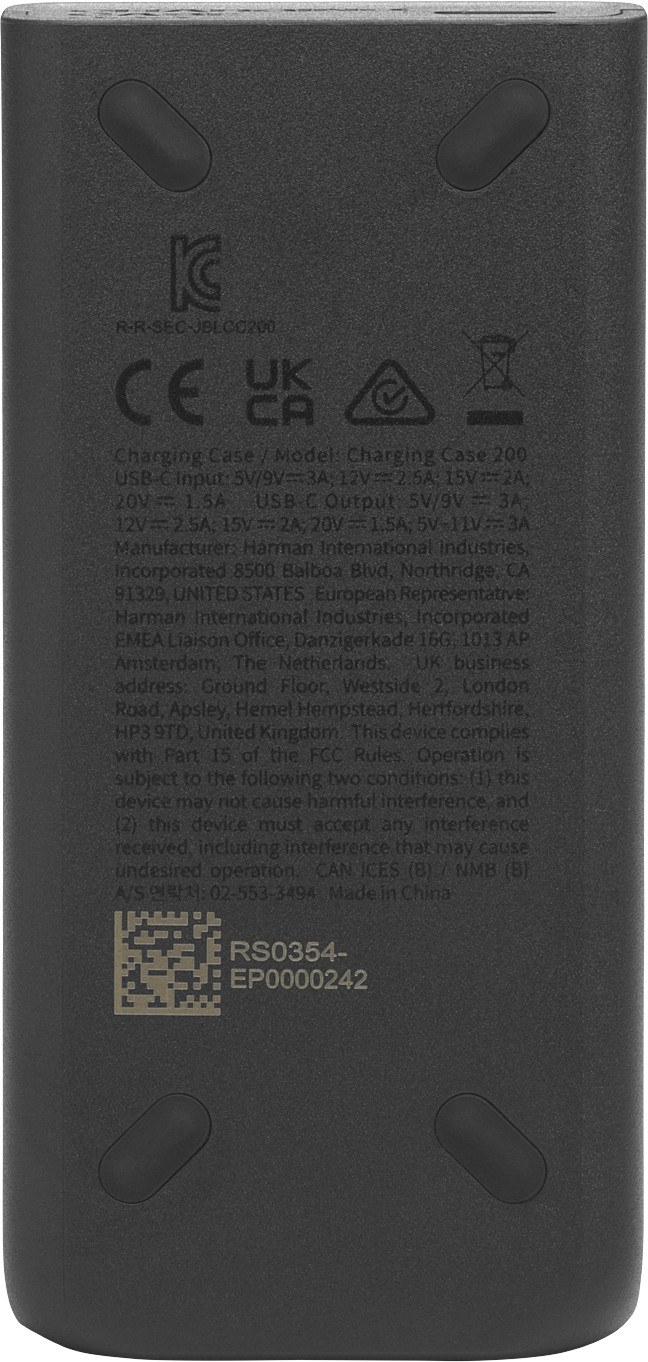 JBL Charging Case 200 onderkant