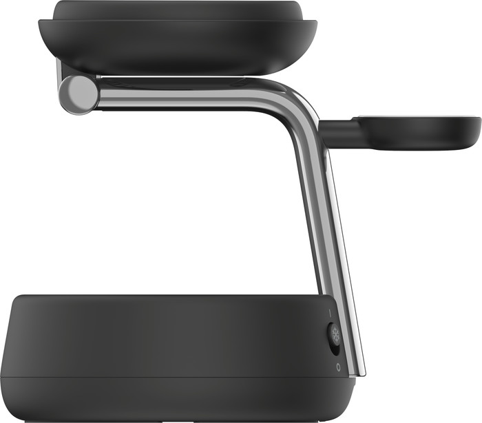 Belkin UltraCharge 3-in-1 MagSafe Draadloze Oplader met Standaard Qi2 25W Zwart rechterkant