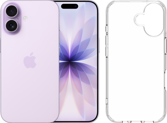 Apple iPhone 17 256GB Paars + BlueBuilt Protective Back Cover Transparant Main Image
