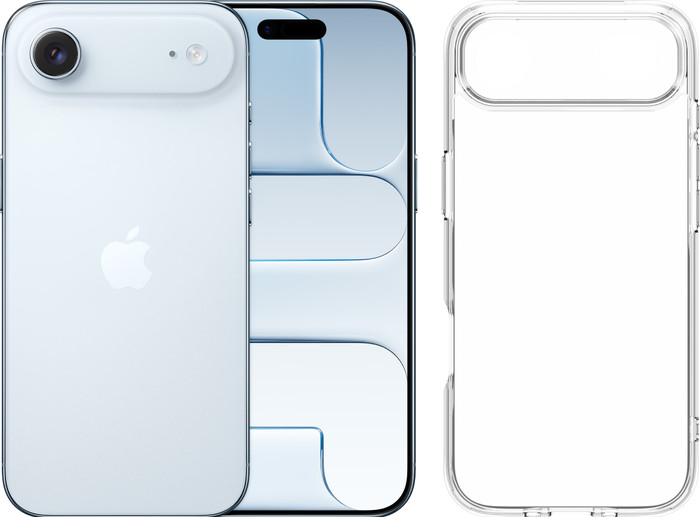 Apple iPhone Air 1TB Blauw + BlueBuilt Protective Back Cover Transparant Main Image