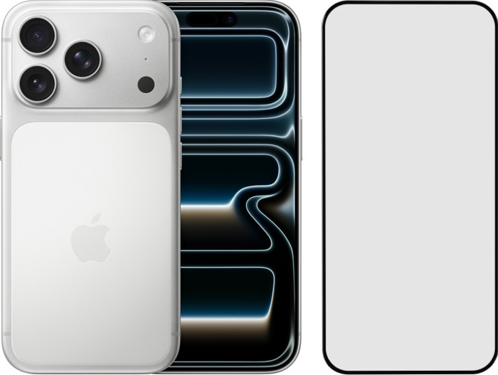 Apple iPhone 17 Pro 1TB Silver + BlueBuilt Screen Protector Glass Main Image