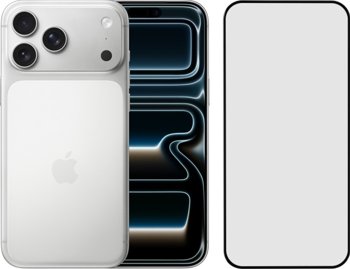 Apple iPhone 17 Pro Max 256GB Silver + BlueBuilt Screen Protector Glass Main Image